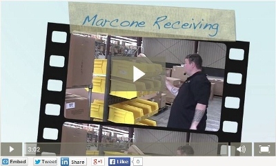 Preview screenshot of Marcone Supply Receiving Video with Jennifer voice
