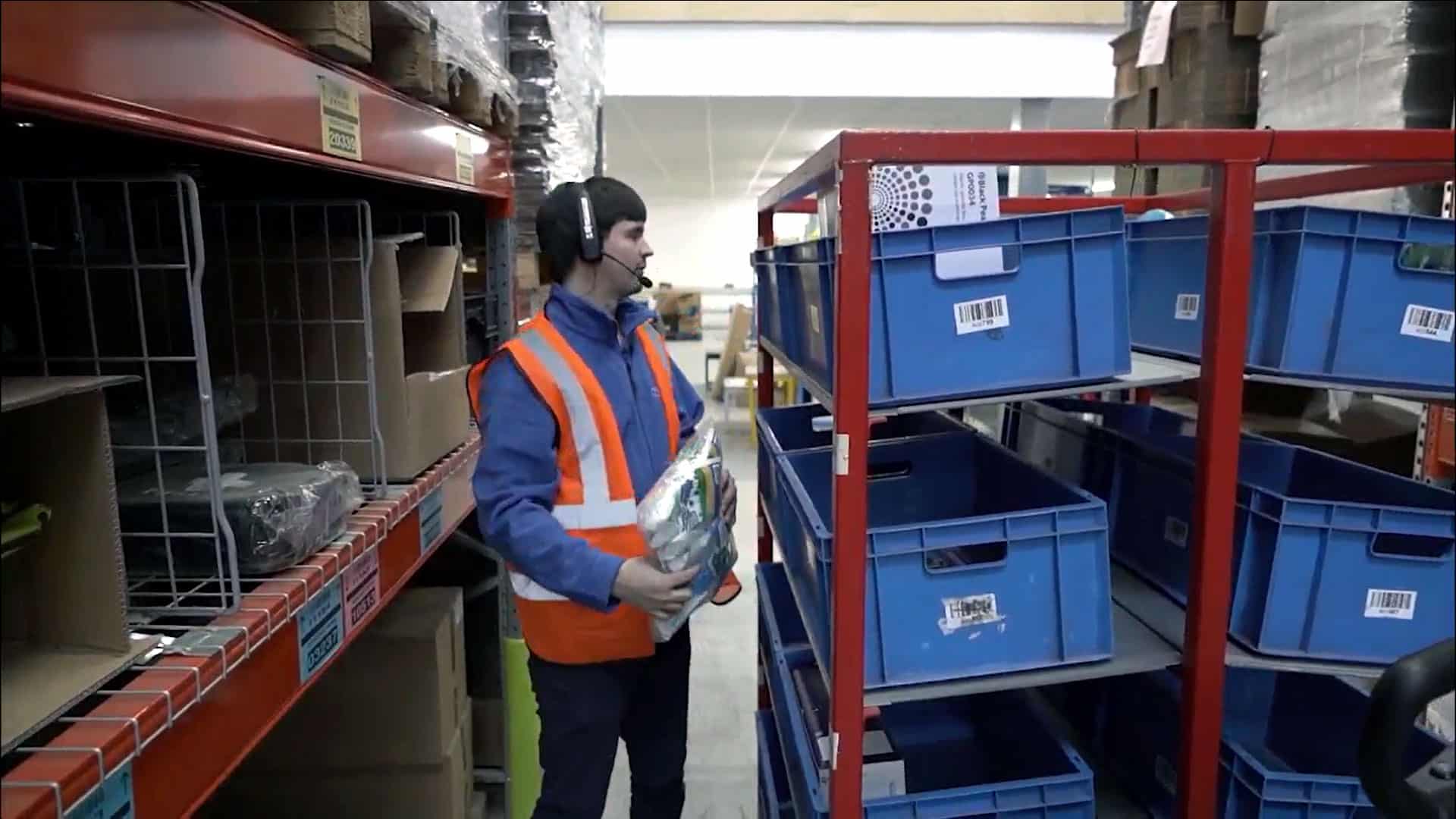 Poole Bay Holdings worker 2 Poole Bay Holdings worker wearing Lucas headset